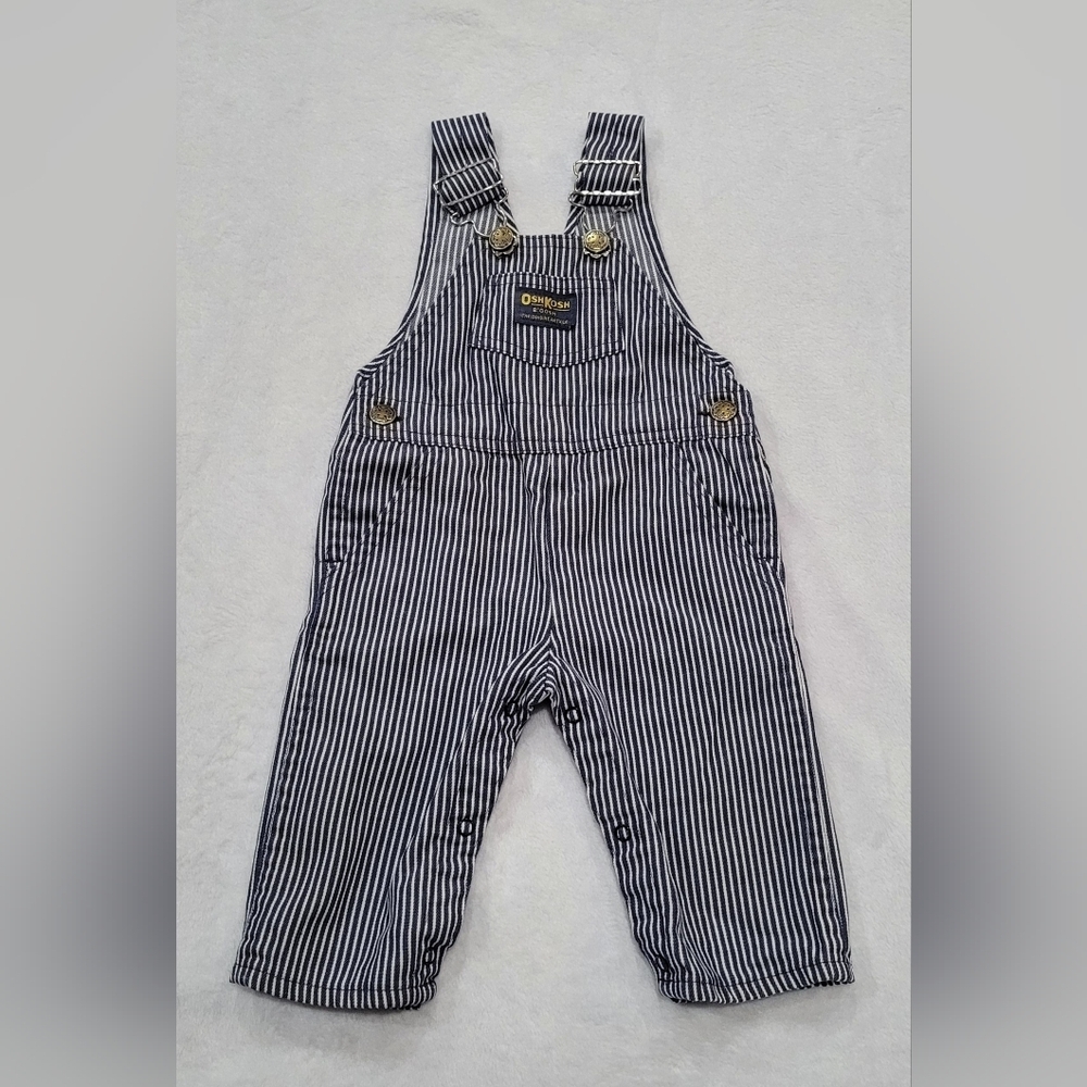 Vintage OshKosh B’Gosh Classic Lil' Hickory Railroad Denim Stripe 6-9 Months